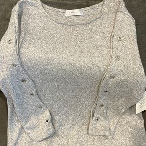 Retrology Embellished Grommet Sleeve Sweater